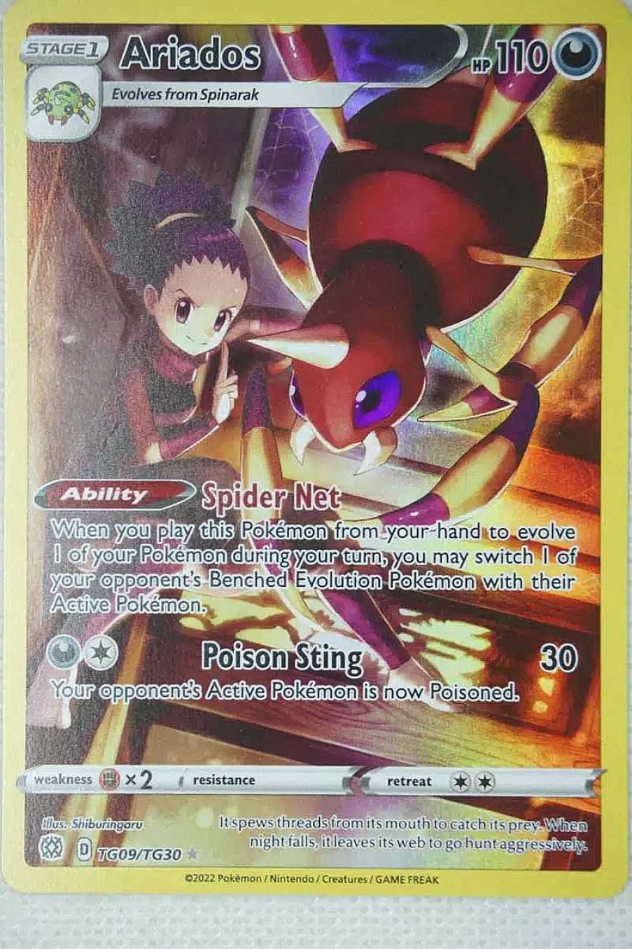 POCKET MONSTER Pokemon Kort | Ariados Tg09/Tg30 Holo Rare