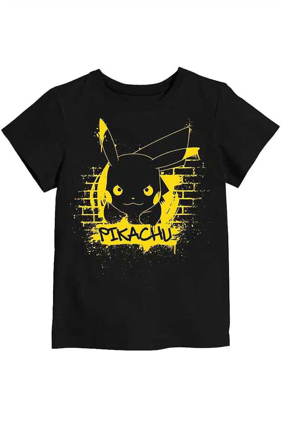 POCKET MONSTER Pokemon Til Bornevaerelset | Sort Pikachu T Shirt Til Born