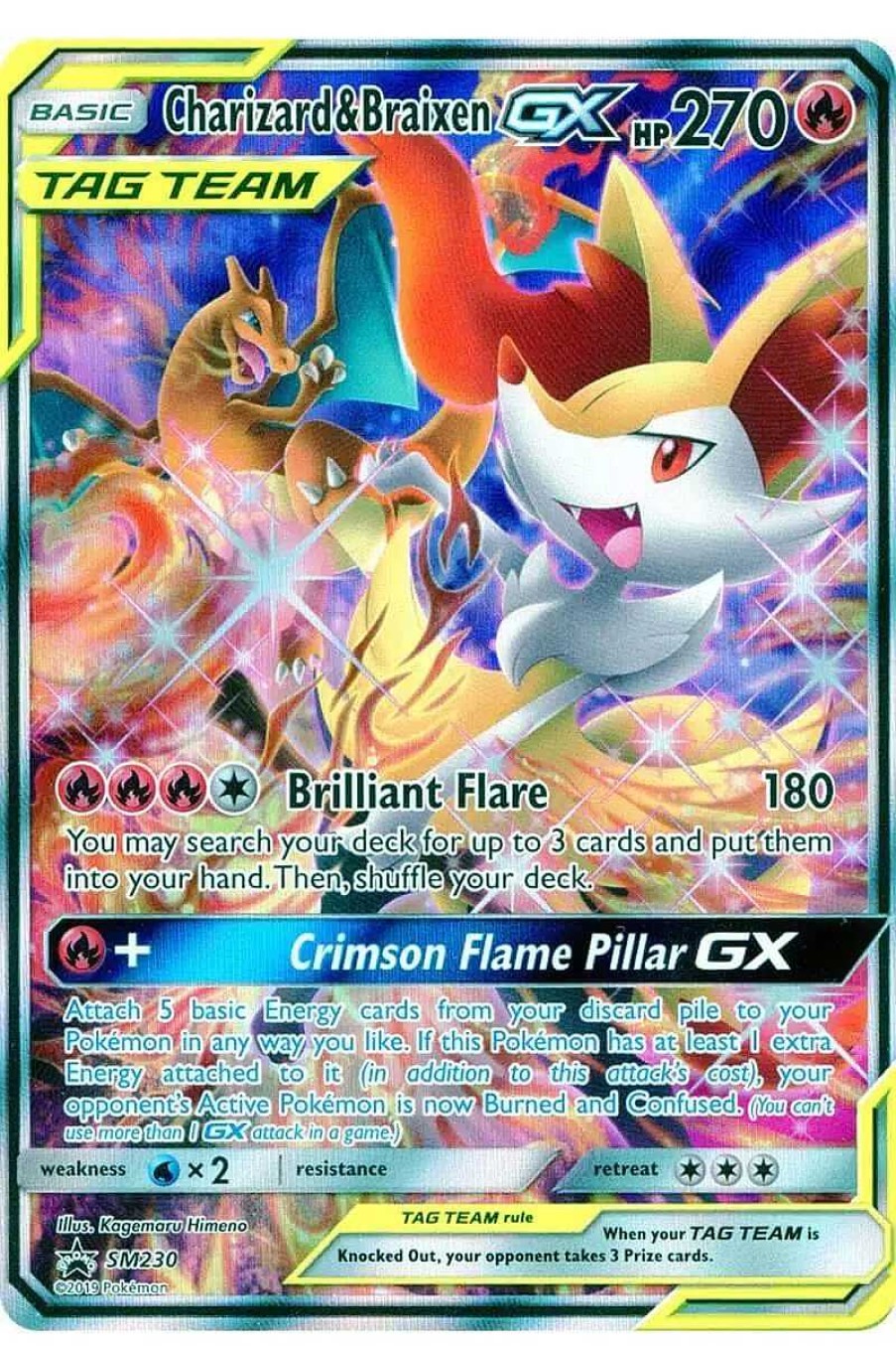 POCKET MONSTER Pokemon Kort | Charizard & Braixen Gx Sm230