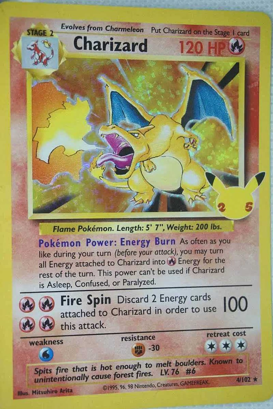 POCKET MONSTER Pokemon Kort | Charizard 4/102 Holo Rare Classic Collection