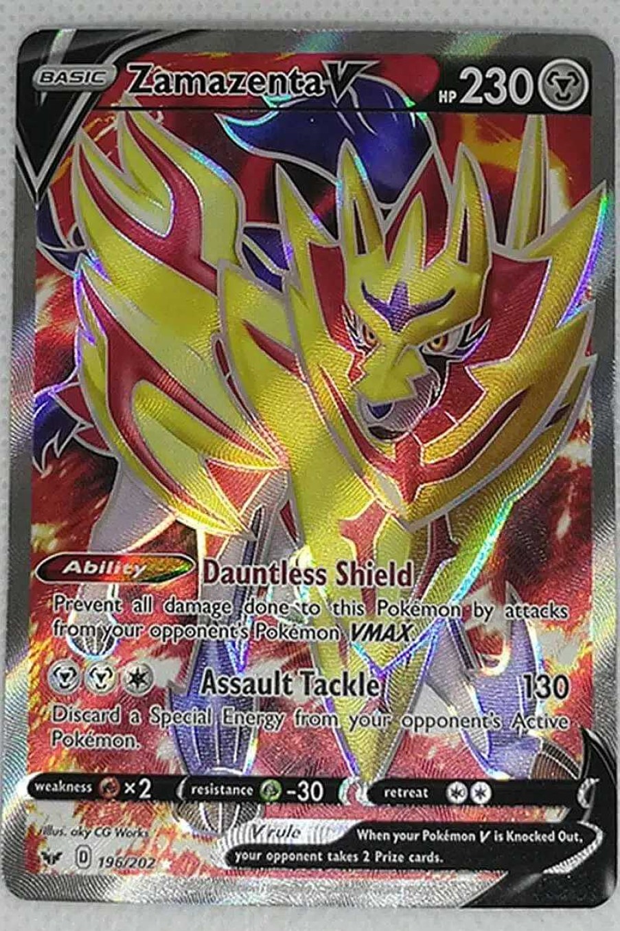 POCKET MONSTER Pokemon Kort | Zamazenta V 196/202 Full Art