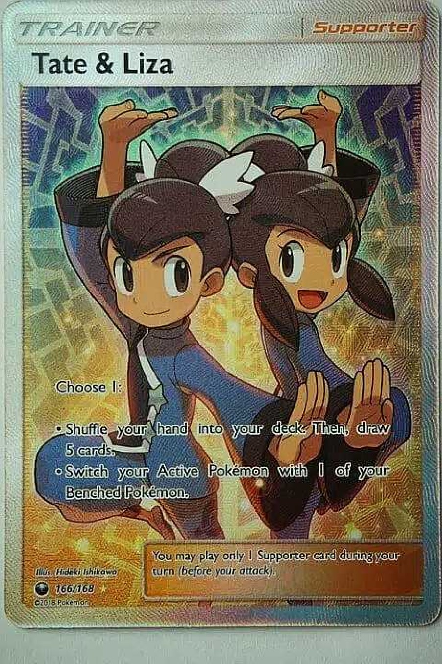 POCKET MONSTER Pokemon Kort | Tate & Liza 166/168 Full Art