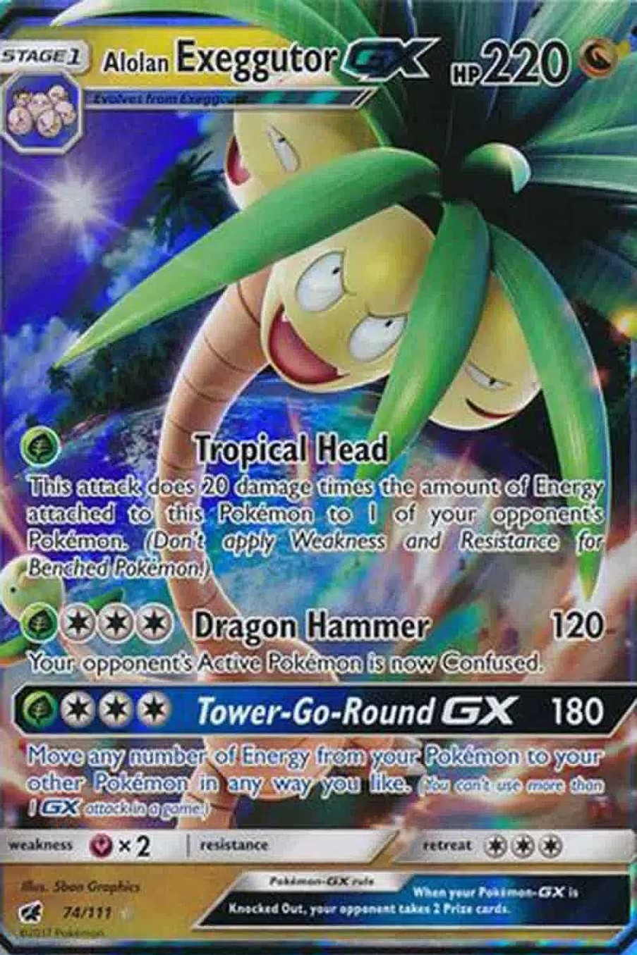 POCKET MONSTER Pokemon Kort | Alolan Exeggutor Gx 74/111