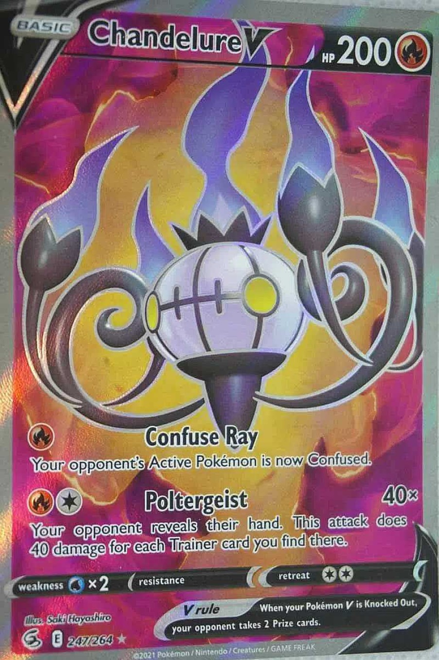 POCKET MONSTER Pokemon Kort | Chandelure V 247/264 Full Art