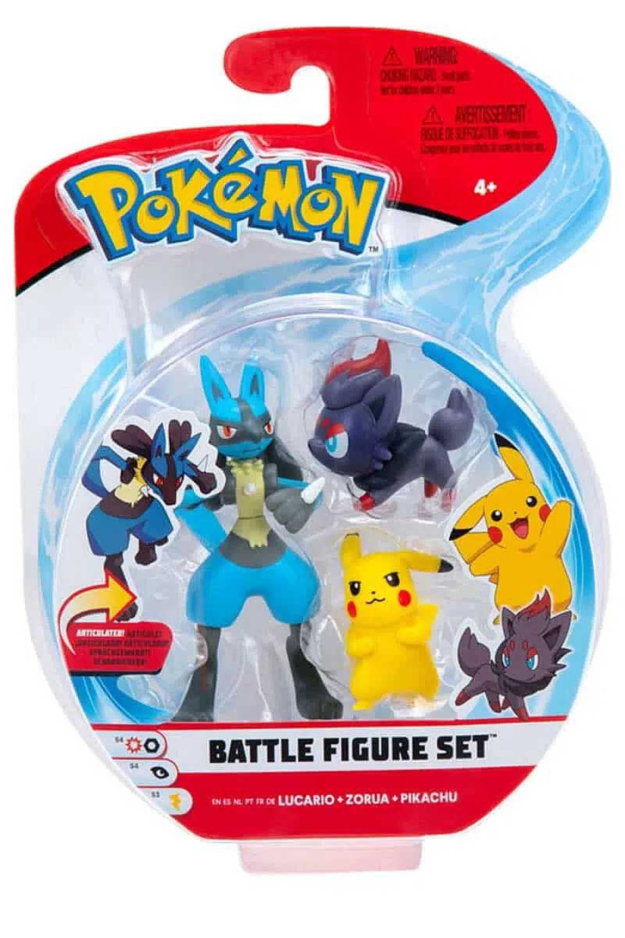 POCKET MONSTER Pokemon Figurer | Lucario Zorua & Pikachu Figurer