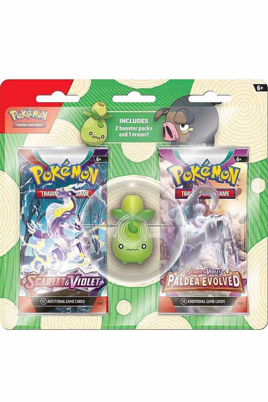 POCKET MONSTER Pokemon Kort | Back To School Blisterpakke Med Smoliv Viskelaeder