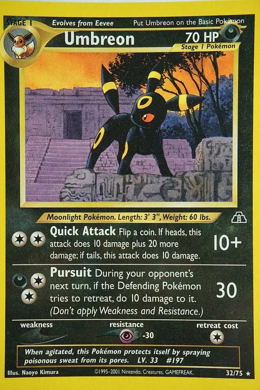 POCKET MONSTER Pokemon Kort | Umbreon 32/75 Rare