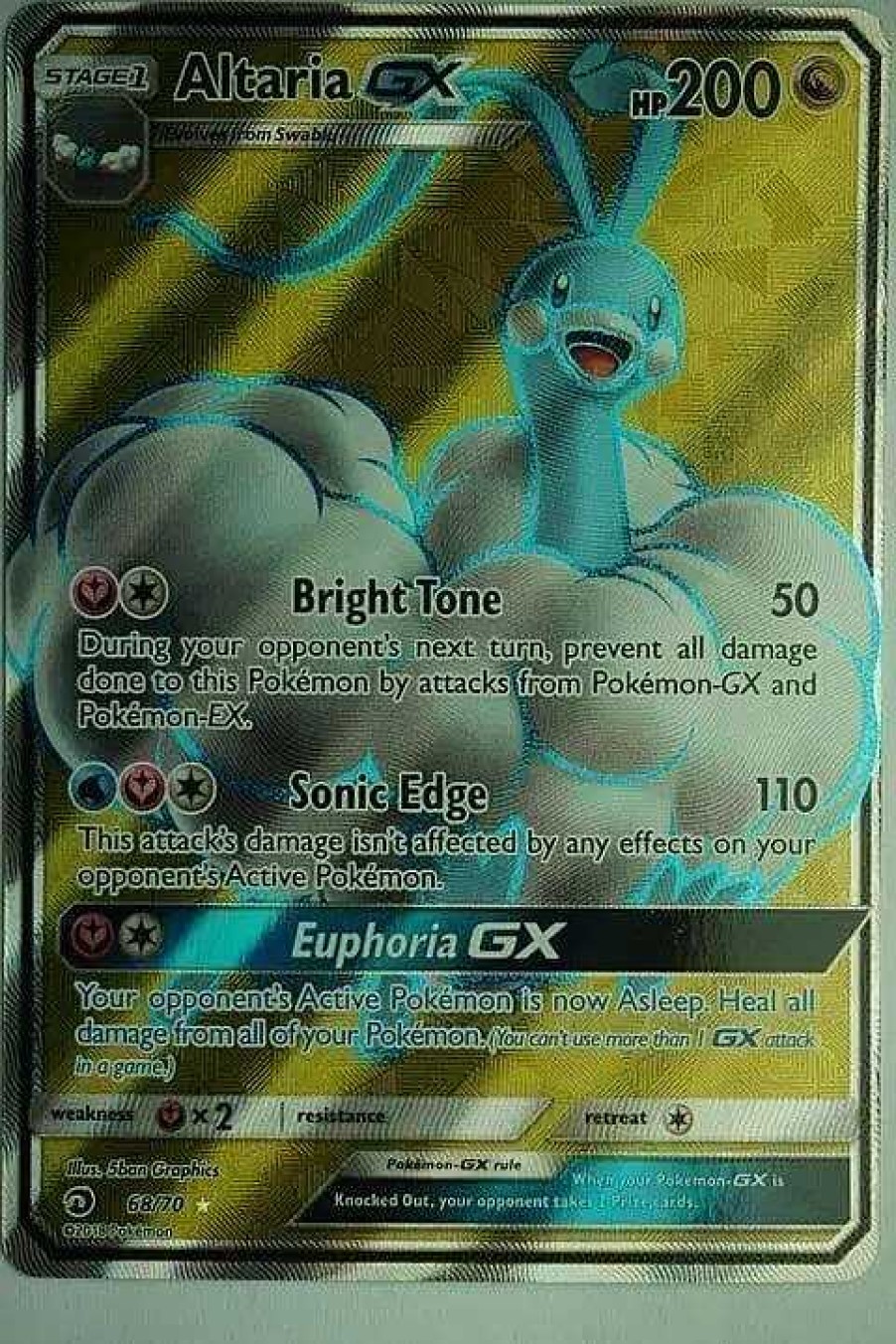 POCKET MONSTER Pokemon Kort | Altaria Gx 68/70 Full Art