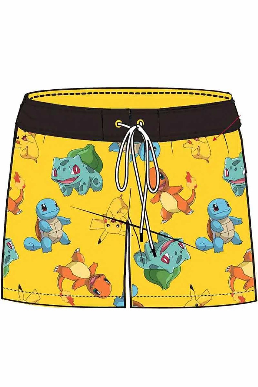 POCKET MONSTER Pokemon Til Bornevaerelset | Gule Badeshorts Til Born Med Populaere Pokemon