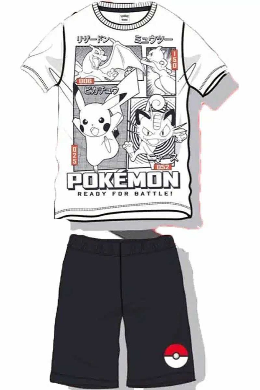 POCKET MONSTER Pokemon Til Bornevaerelset | T Shirt Og Shorts Ready For Battle Til Born