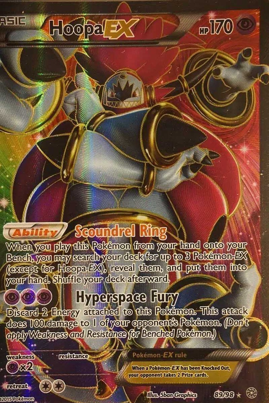 POCKET MONSTER Pokemon Kort | Hoopa Ex 89/98 Full Art