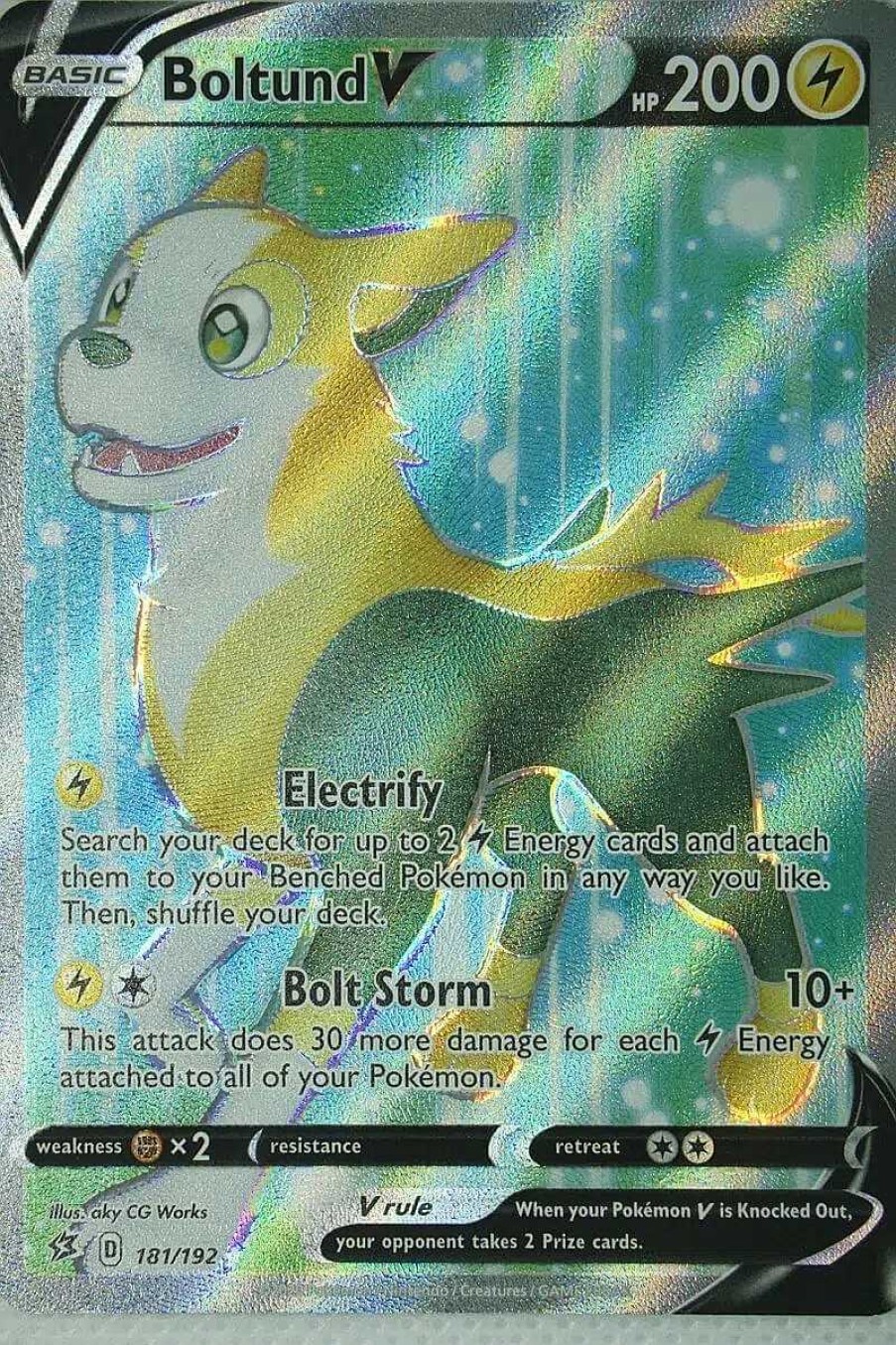 POCKET MONSTER Pokemon Kort | Boltund V 181/192 Full Art