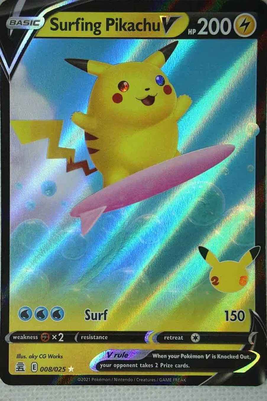 POCKET MONSTER Pokemon Kort | Surfing Pikachu V 8/25