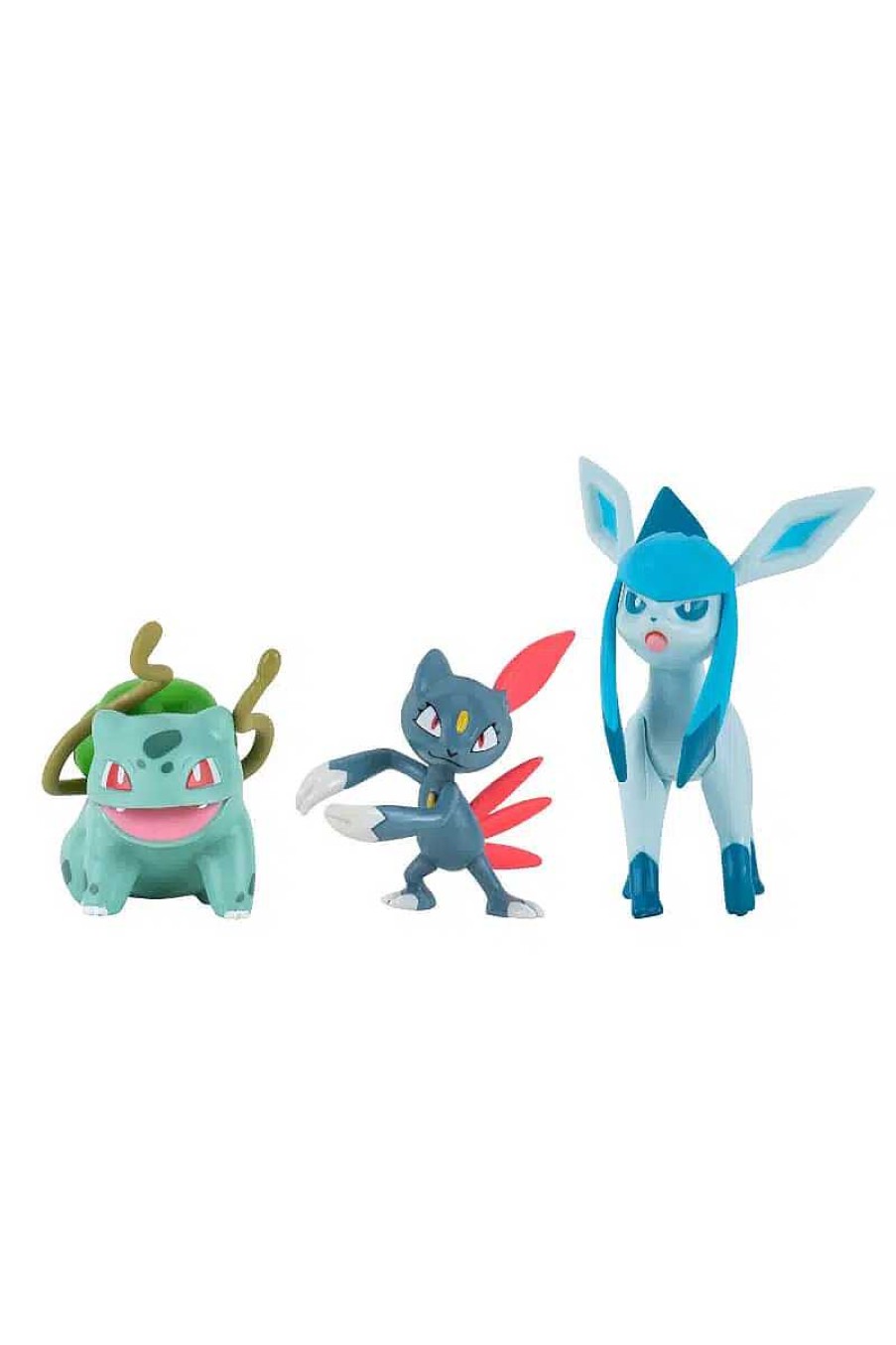 POCKET MONSTER Pokemon Figurer | Bulbasaur Sneasel Og Glaceon Figurer