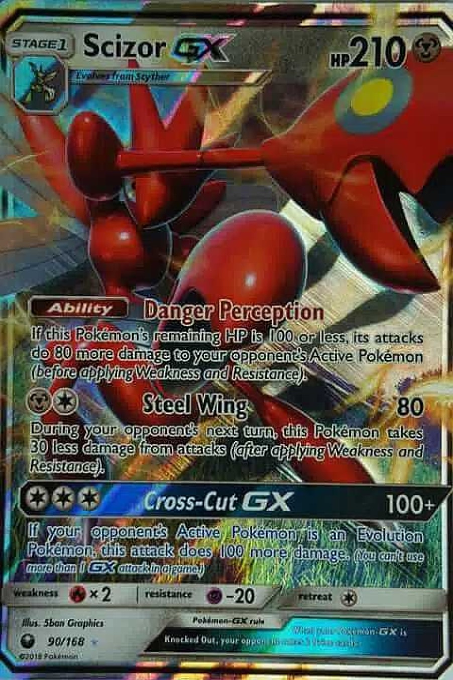 POCKET MONSTER Pokemon Kort | Scizor Gx 90/168