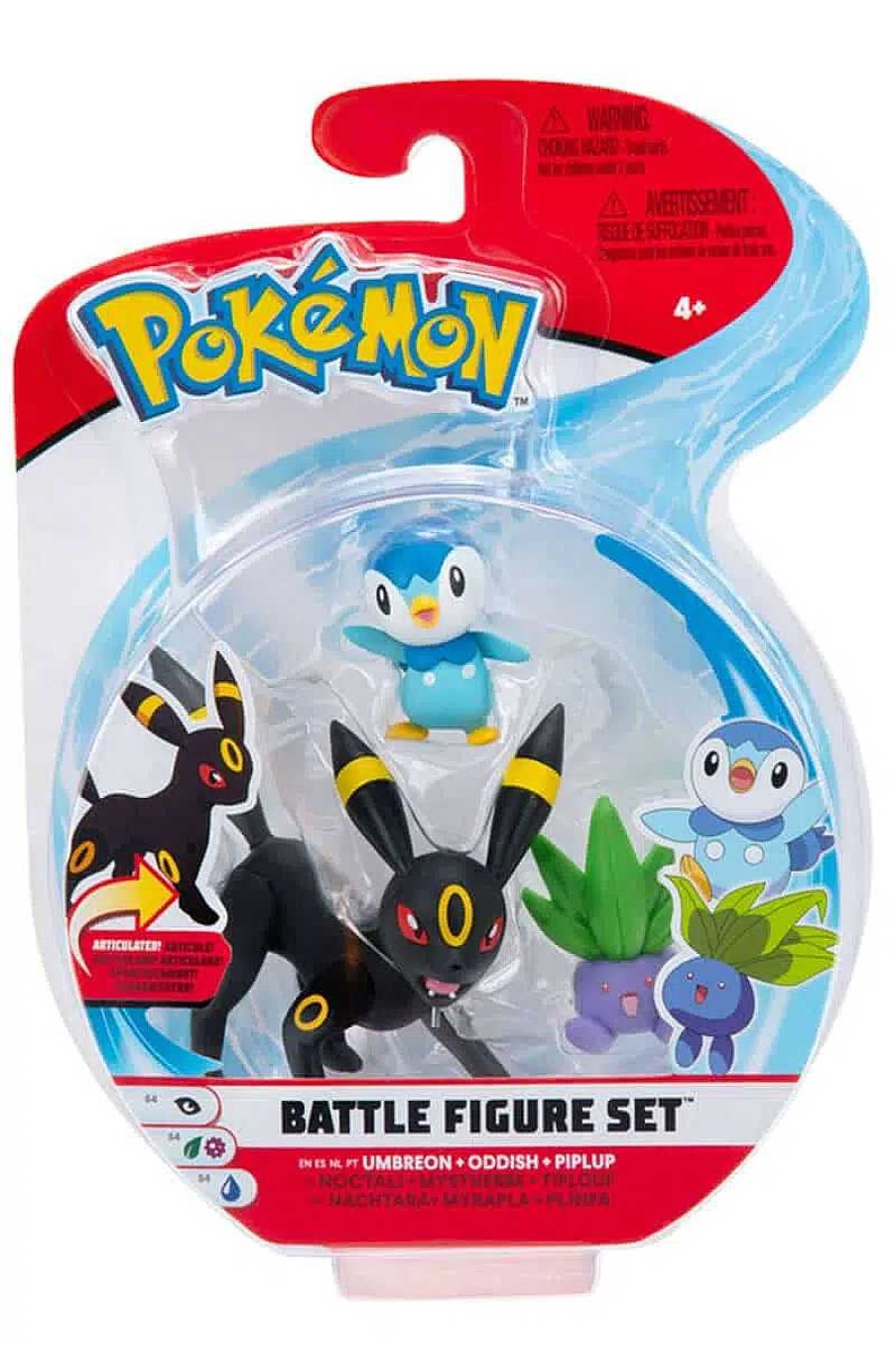 POCKET MONSTER Pokemon Figurer | Umbreon Piplup & Oddish Figurer