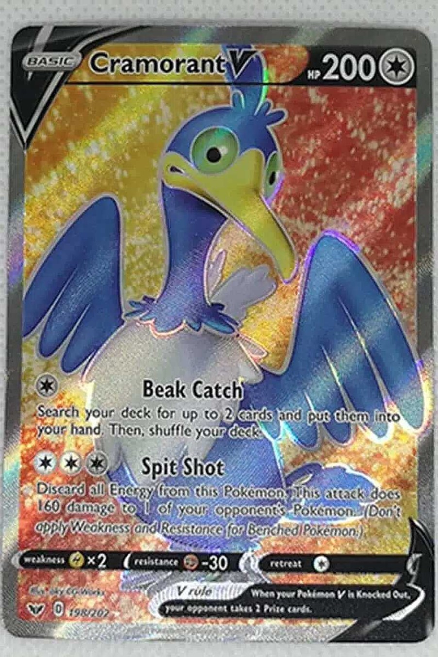 POCKET MONSTER Pokemon Kort | Cramorant V 198/202 Full Art