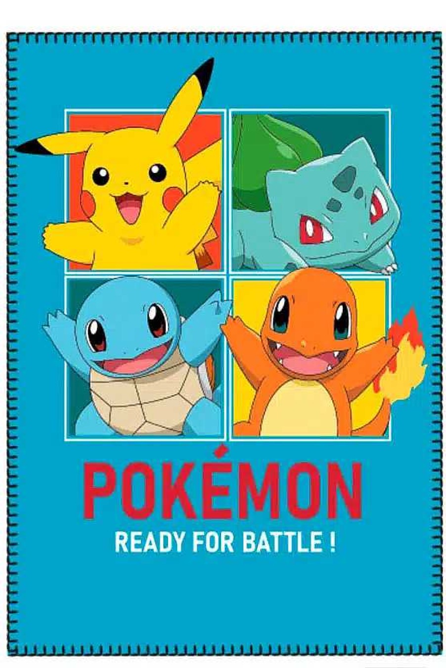 POCKET MONSTER Pokemon Til Bornevaerelset | Pokemon Fleece Taeppe Med Starters