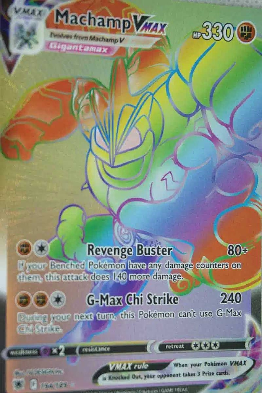 POCKET MONSTER Pokemon Kort | Machamp Vmax 194/189 Hyper Rare