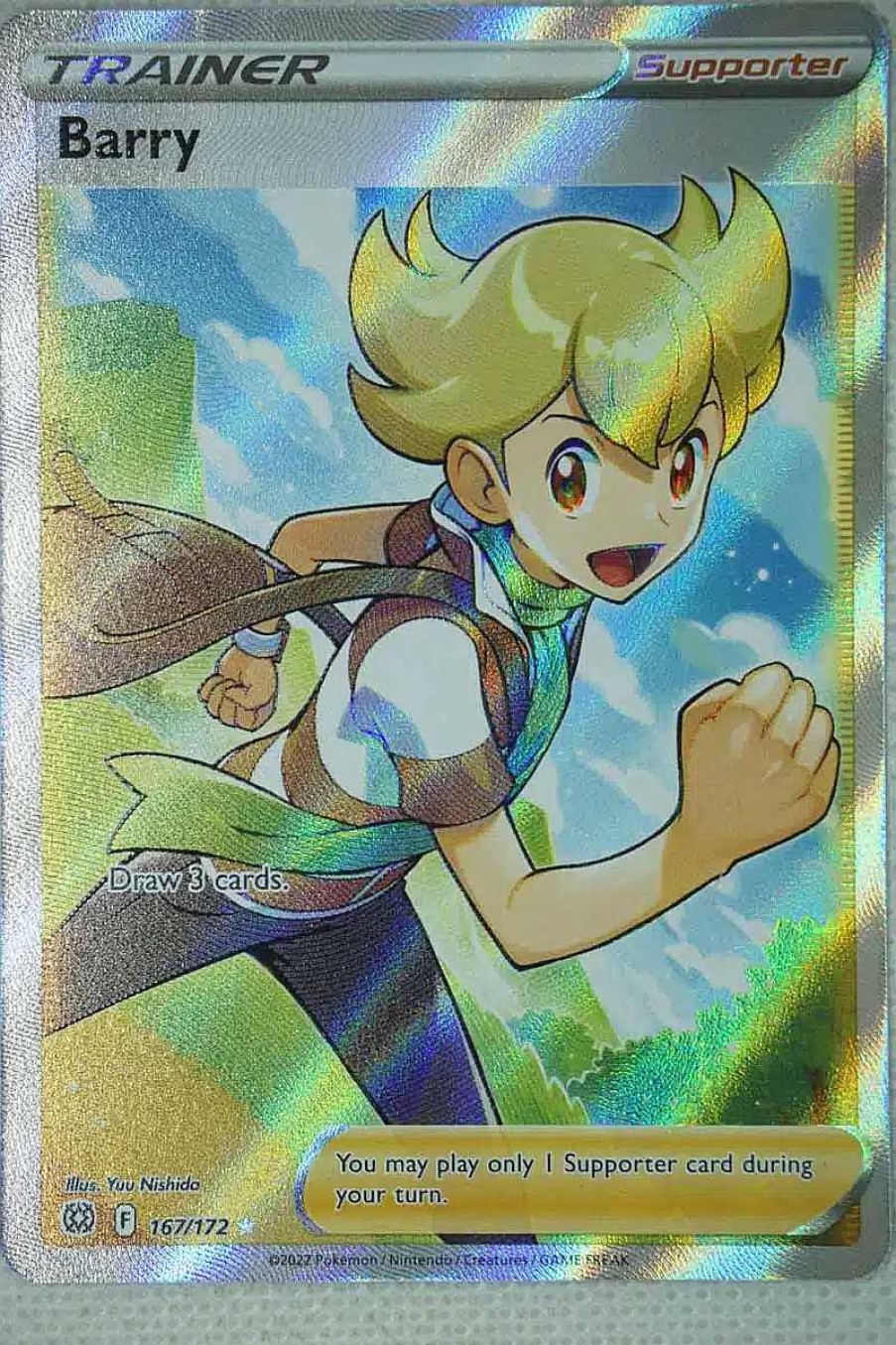 POCKET MONSTER Pokemon Kort | Barry 167/172 Full Art