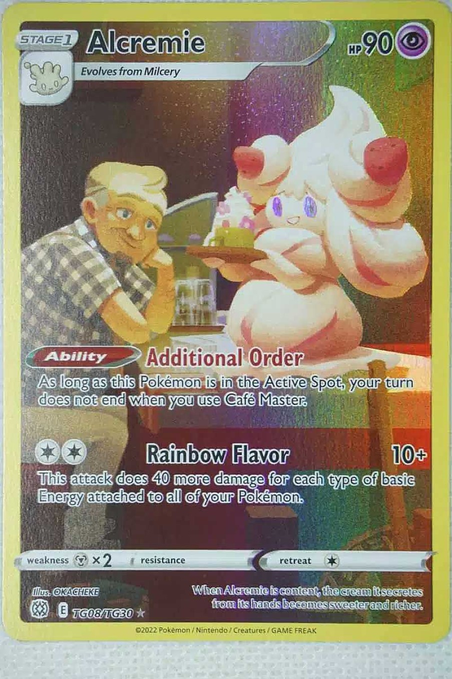 POCKET MONSTER Pokemon Kort | Alcremie Tg08/Tg30 Holo Rare