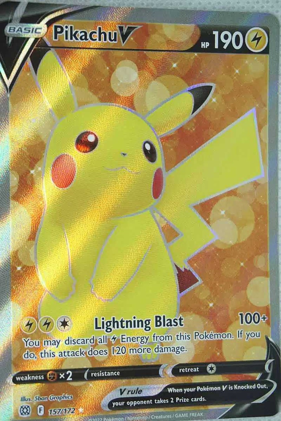 POCKET MONSTER Pokemon Kort | Pikachu V 157/172 Full Art