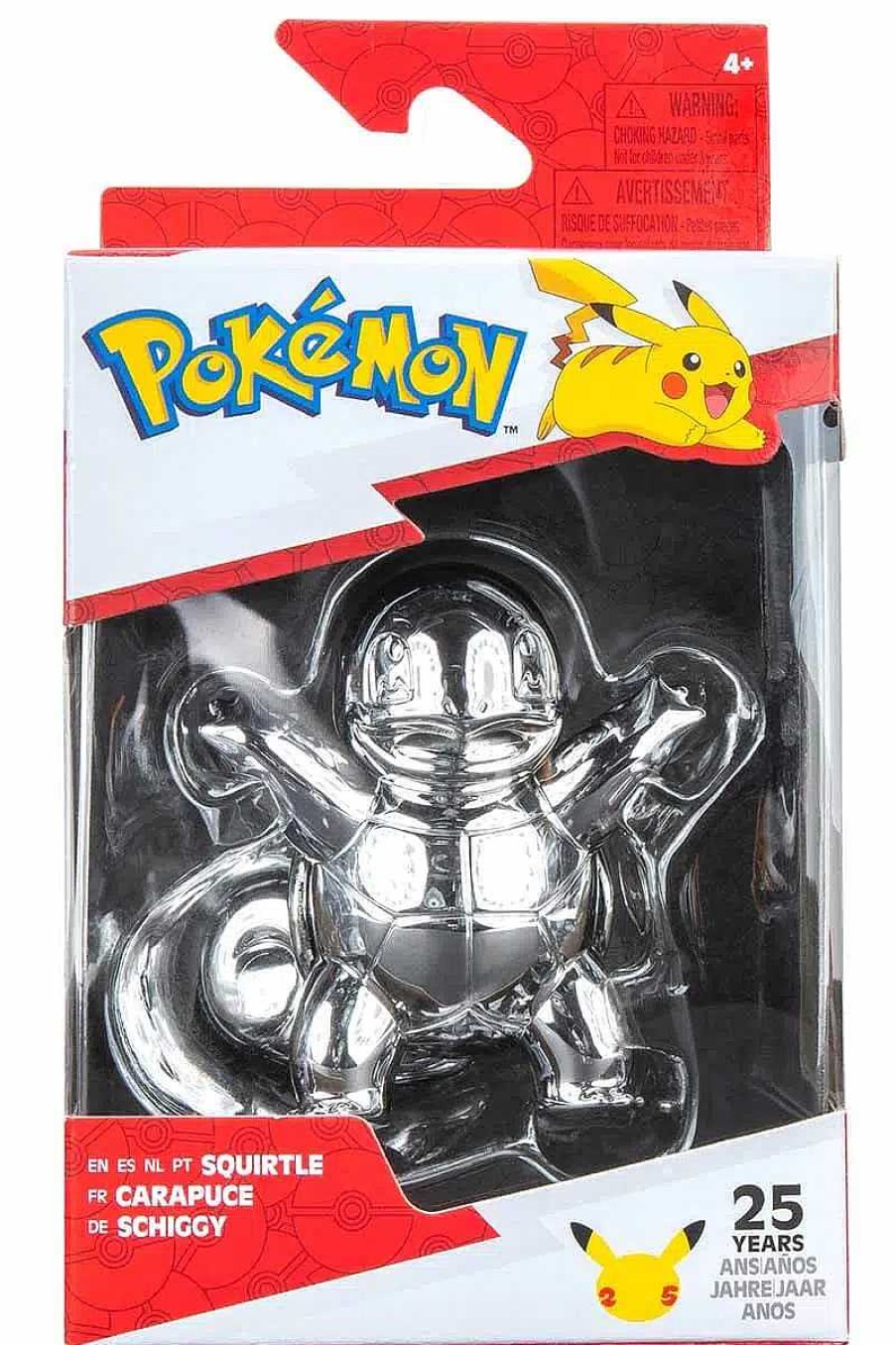 POCKET MONSTER Pokemon Figurer | Squirtle 25 Ars Jubilaeums Solv Figur