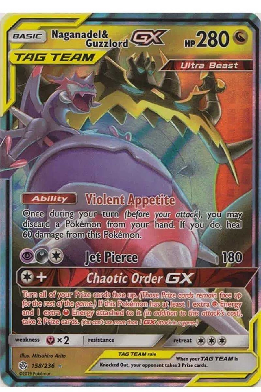 POCKET MONSTER Pokemon Kort | Naganadel & Guzzlord Gx 158/236