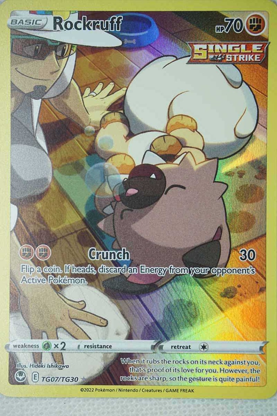 POCKET MONSTER Pokemon Kort | Rockruff Tg07/Tg30 Holo Rare