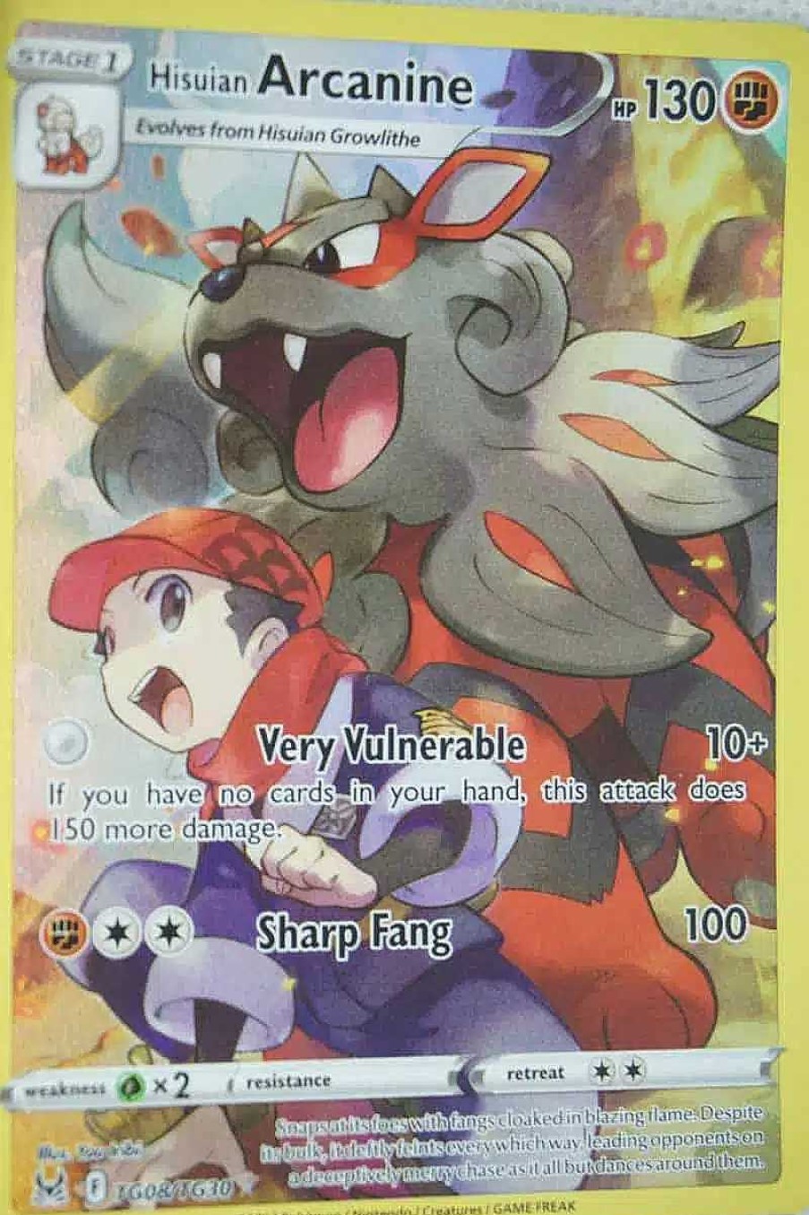 POCKET MONSTER Pokemon Kort | Hisuian Arcanine Tg08/Tg30 Holo Rare