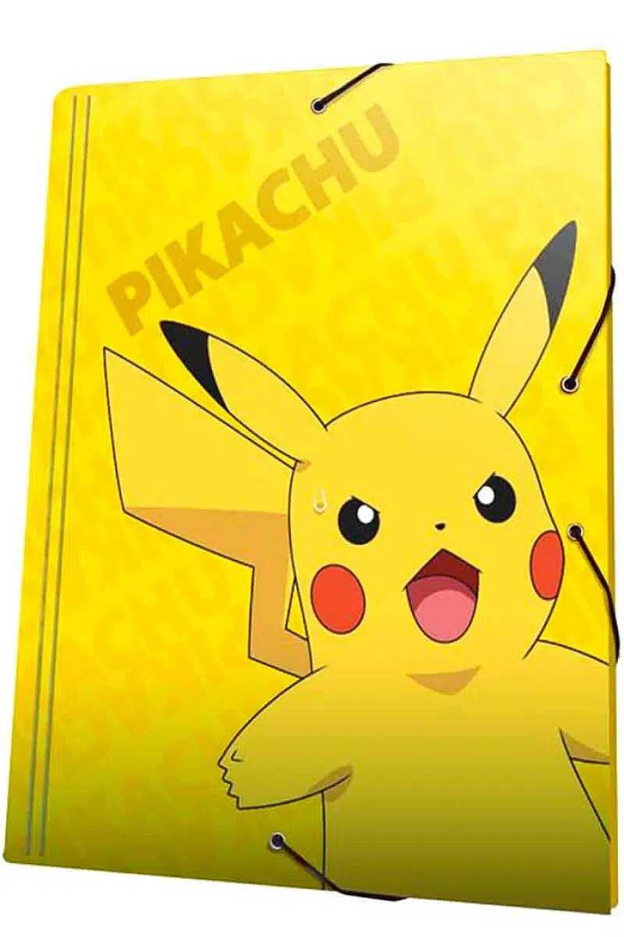 POCKET MONSTER Pokemon Skoleudstyr | Gul Pikachu Mappe I A4 Til Papirer