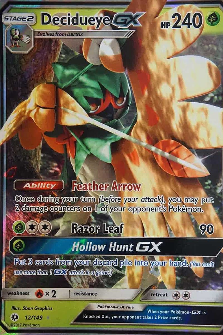 POCKET MONSTER Pokemon Kort | Decidueye Gx 12/149