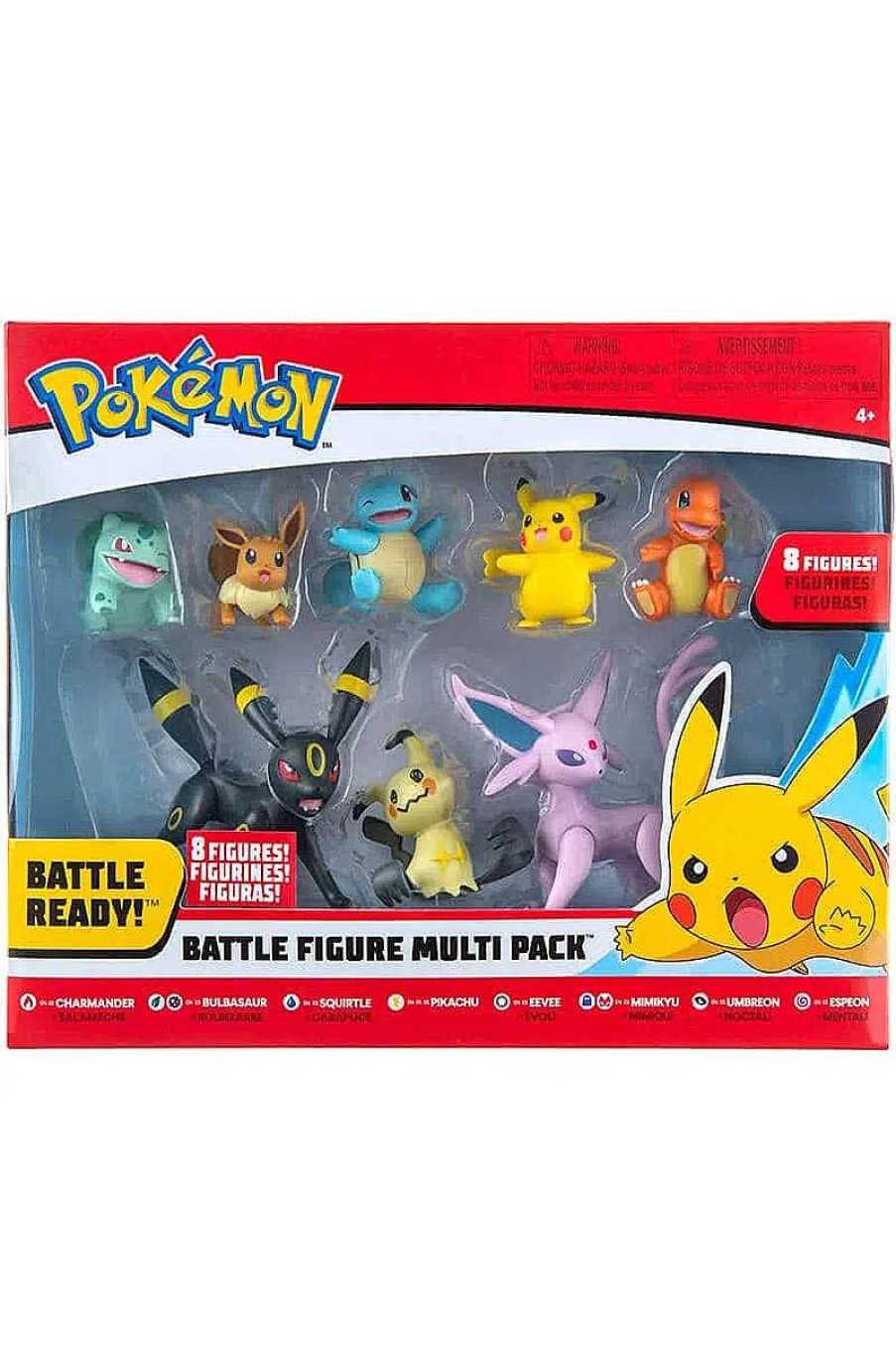 POCKET MONSTER Pokemon Figurer | Battle Figure Multipakke Med 8 Populaere Figurer