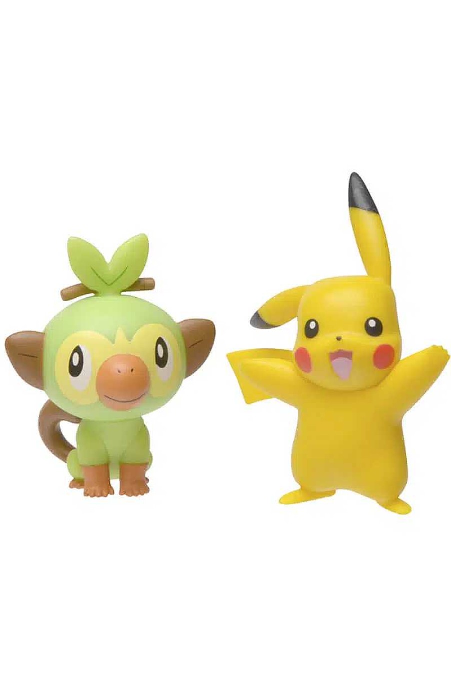 POCKET MONSTER Pokemon Figurer | Grookey Og Pikachu Figurer