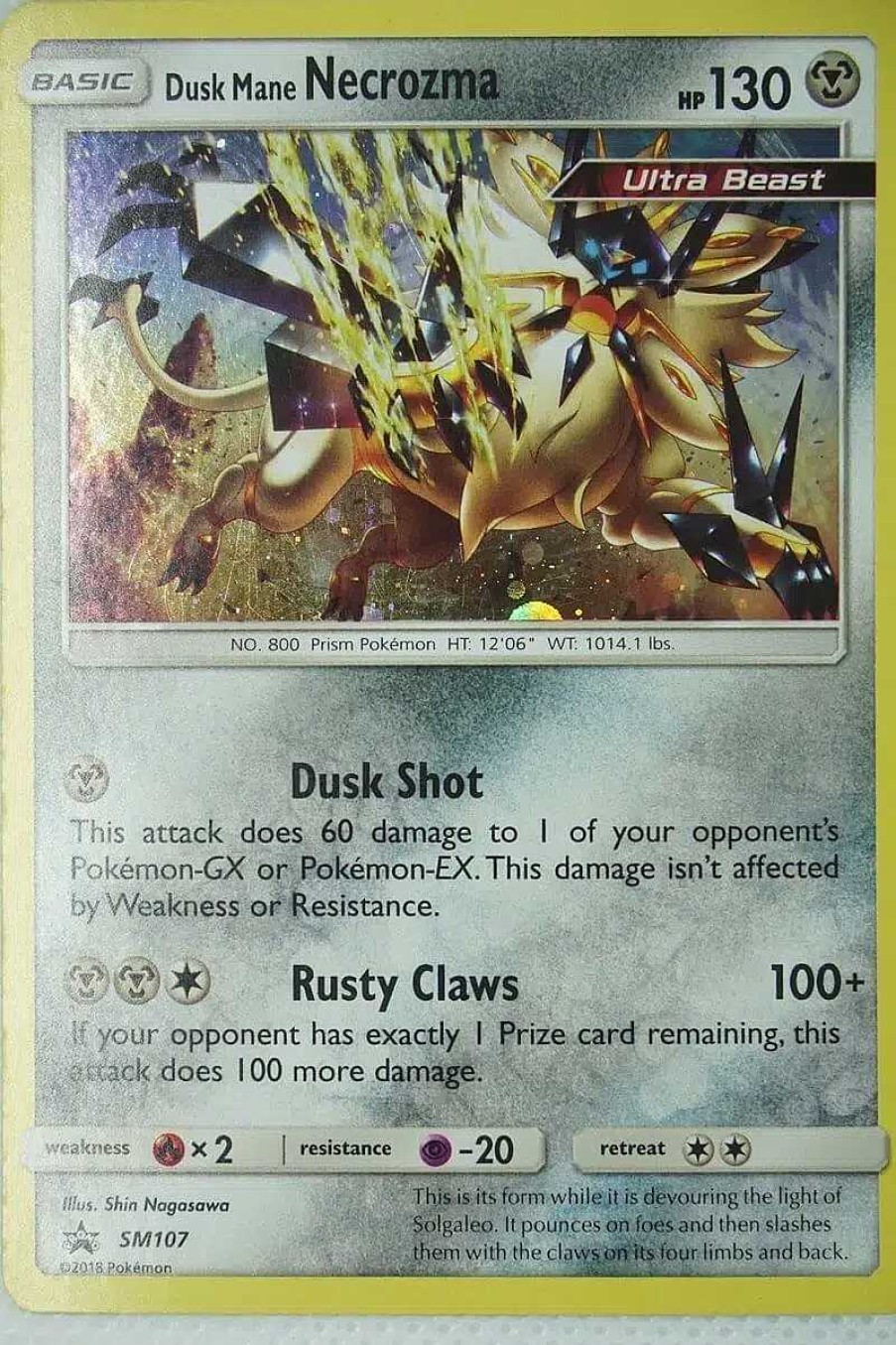 POCKET MONSTER Pokemon Kort | Dusk Mane Necrozma Sm107 Holo Promo