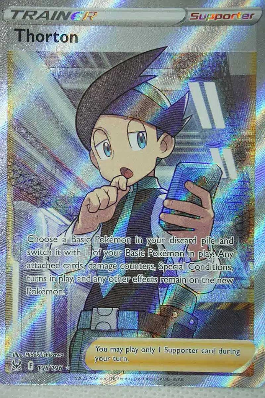 POCKET MONSTER Pokemon Kort | Thorton 195/196 Full Art